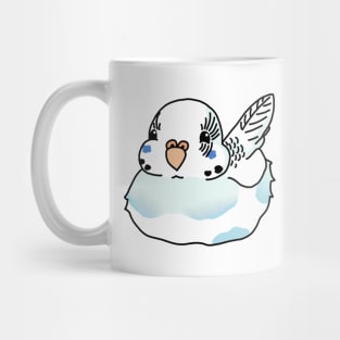 Fat budgie - pied blue Mug